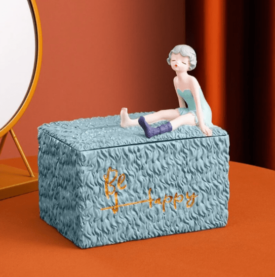 Resin Girl Tissue Box | Home Décor | Waseeh Pakistan