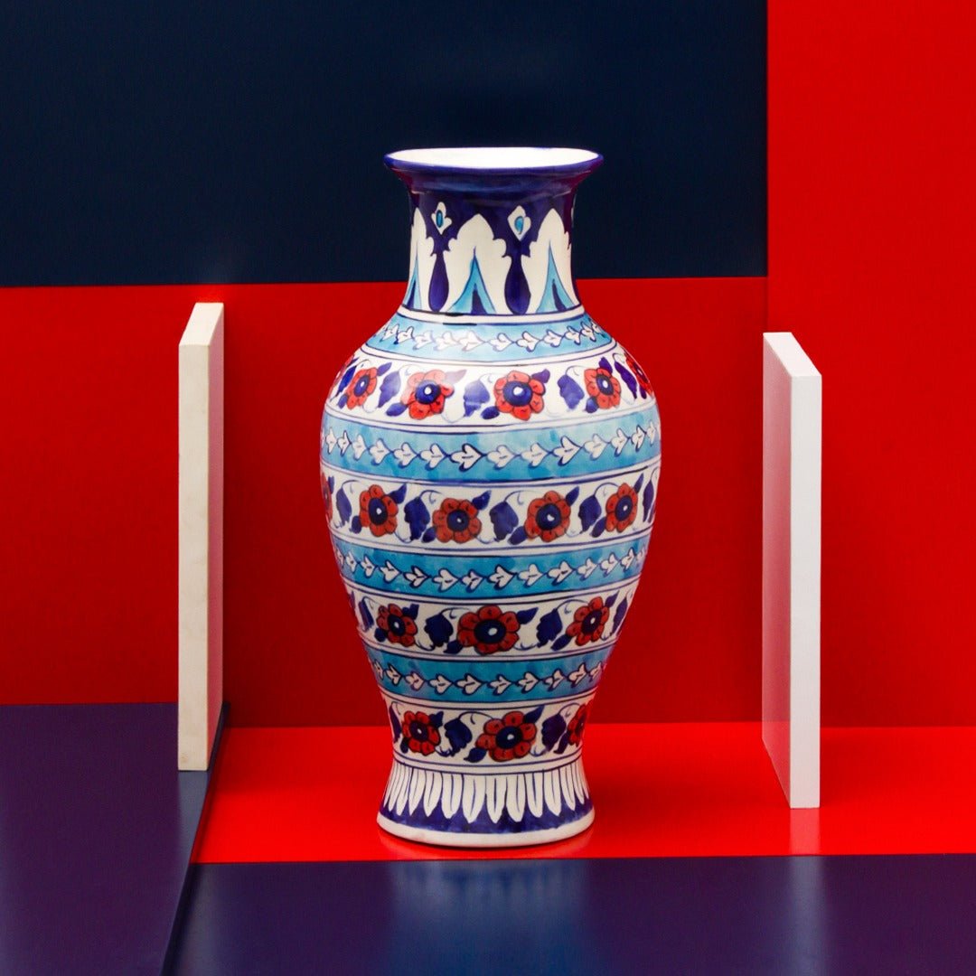Rest Nest felicity Vase-Blue pottery | Home Décor | Waseeh Pakistan