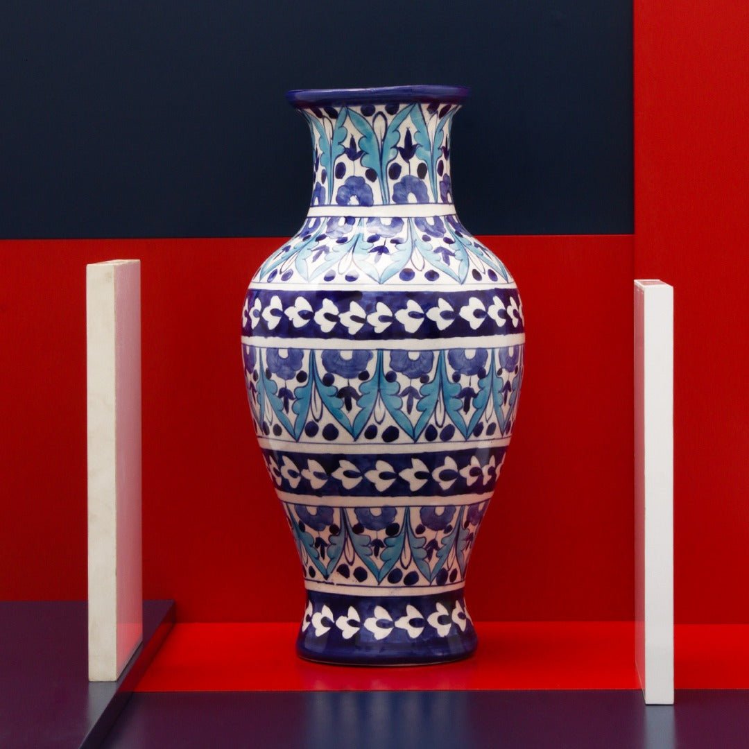 Rest Nest felicity Vase-Blue pottery | Home Décor | Waseeh Pakistan