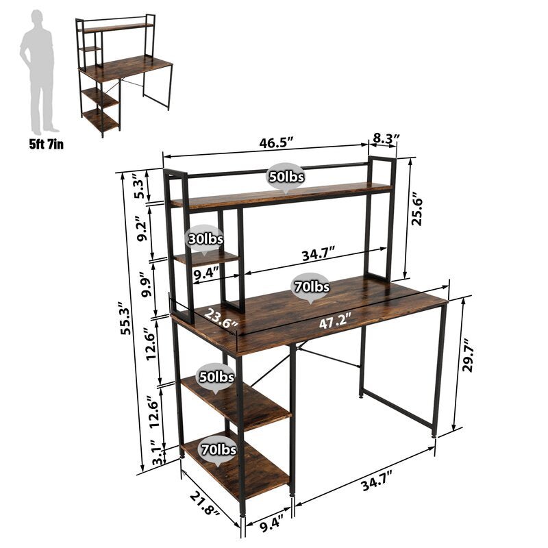 Reversible Home Office Workstation Writing Organizer Desk Table | Furniture | Waseeh Pakistan
