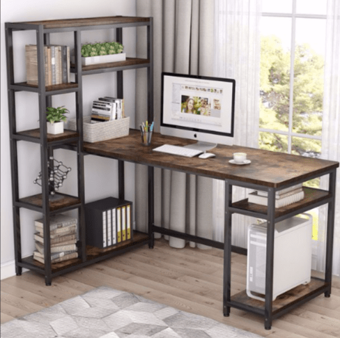Reversible Hutch Home Office Workstation Bookcase Writing Organizer Desk Table | Furniture | Waseeh Pakistan