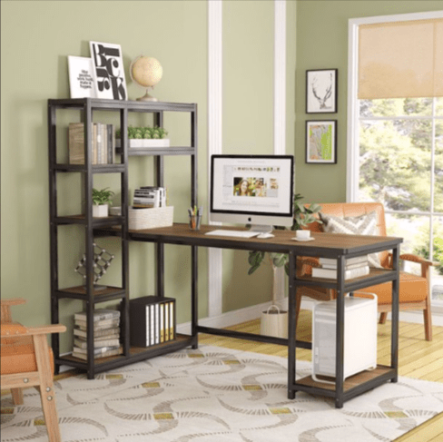 Reversible Hutch Home Office Workstation Bookcase Writing Organizer Desk Table | Furniture | Waseeh Pakistan