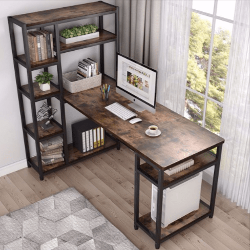 Reversible Hutch Home Office Workstation Bookcase Writing Organizer Desk Table | Furniture | Waseeh Pakistan