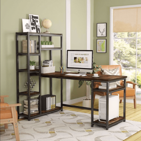 Reversible Hutch Home Office Workstation Bookcase Writing Organizer Desk Table | Furniture | Waseeh Pakistan