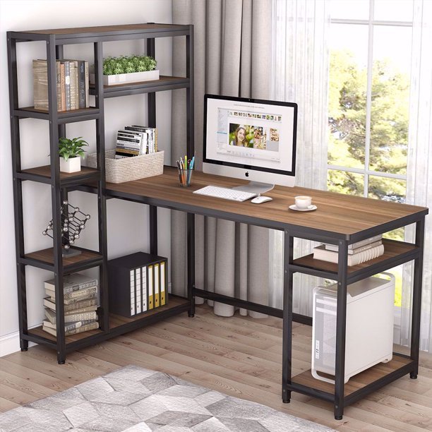 Reversible Hutch Home Office Workstation Bookcase Writing Organizer Desk Table | Furniture | Waseeh Pakistan