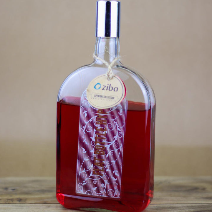 Rich Flat Bottle with Metal Lid | Home Décor | Waseeh Pakistan