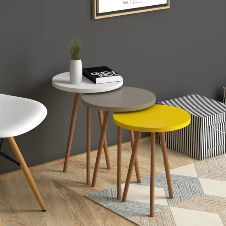 RIO Combo Living Lounge Drawing Room Nesting Tables (Set of 3) | Furniture | Waseeh Pakistan