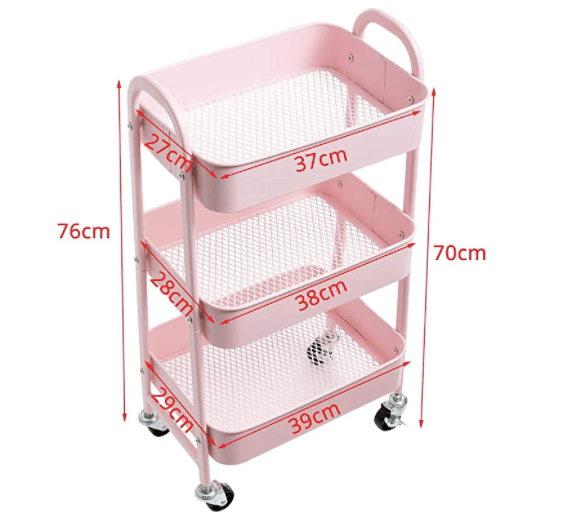 Rolling Zone Kitchen Cart Trolley (3-Tier) | Furniture | Waseeh Pakistan