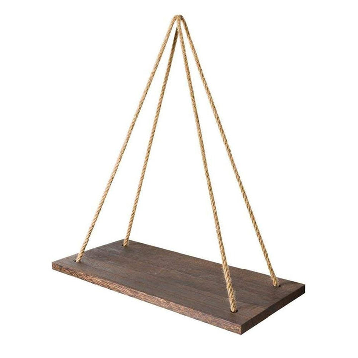Rope Floating Solid Wood Wall Hanging Shelves Decor | Not Sale FB | Waseeh Pakistan