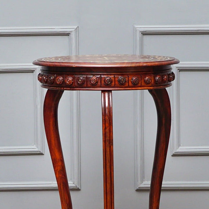 Round Brightwork Living Lounge Coffee Side Table (Shisham) | Furniture | Waseeh Pakistan
