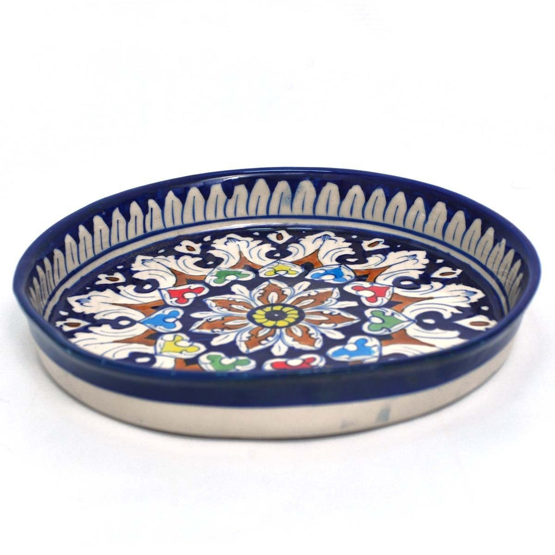 Round Dish-Blue pottery | Home Décor | Waseeh Pakistan