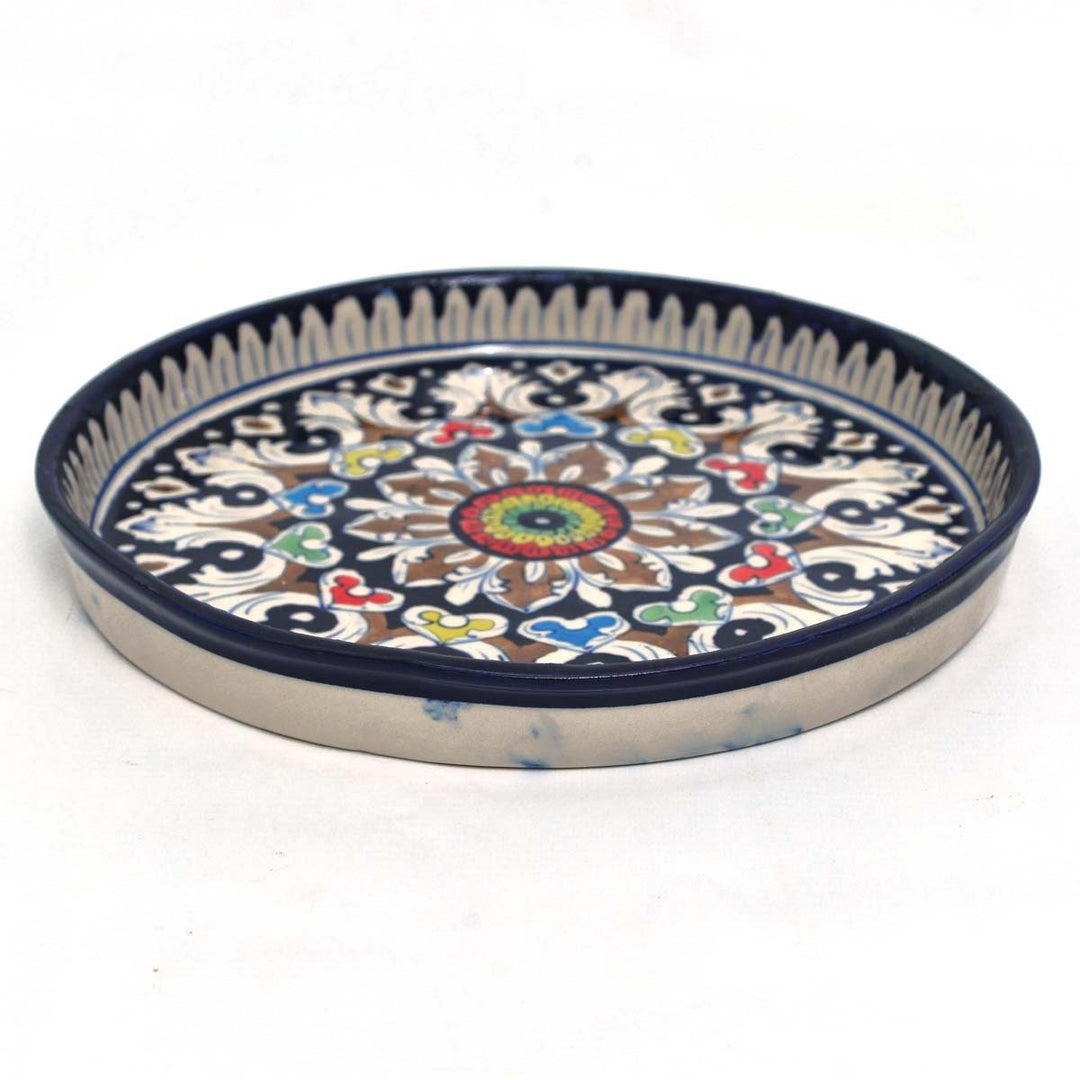 Round Dish-Blue pottery | Home Décor | Waseeh Pakistan