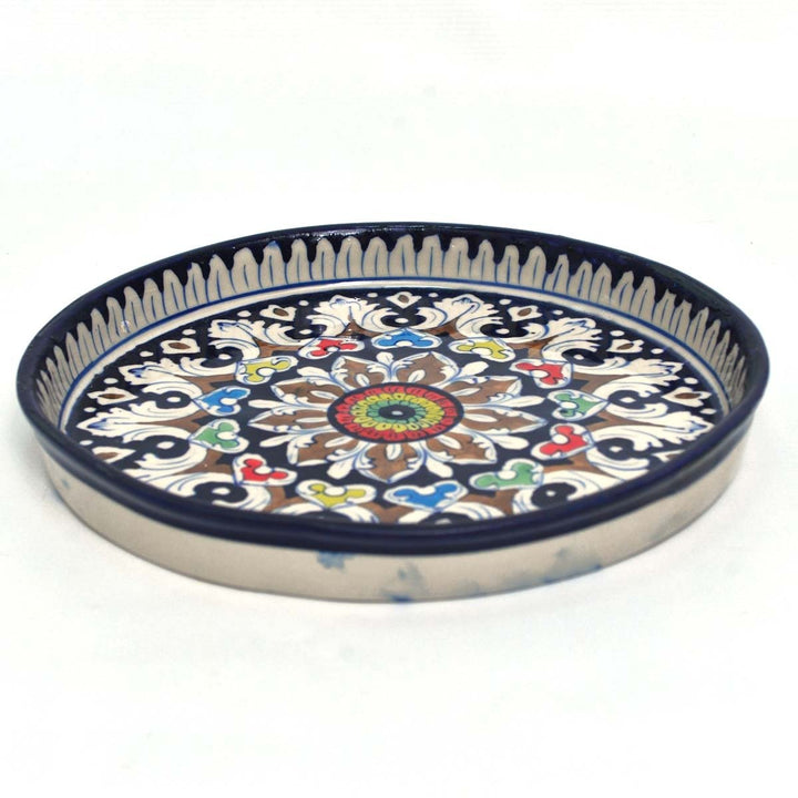 Round Dish-Blue pottery | Home Décor | Waseeh Pakistan