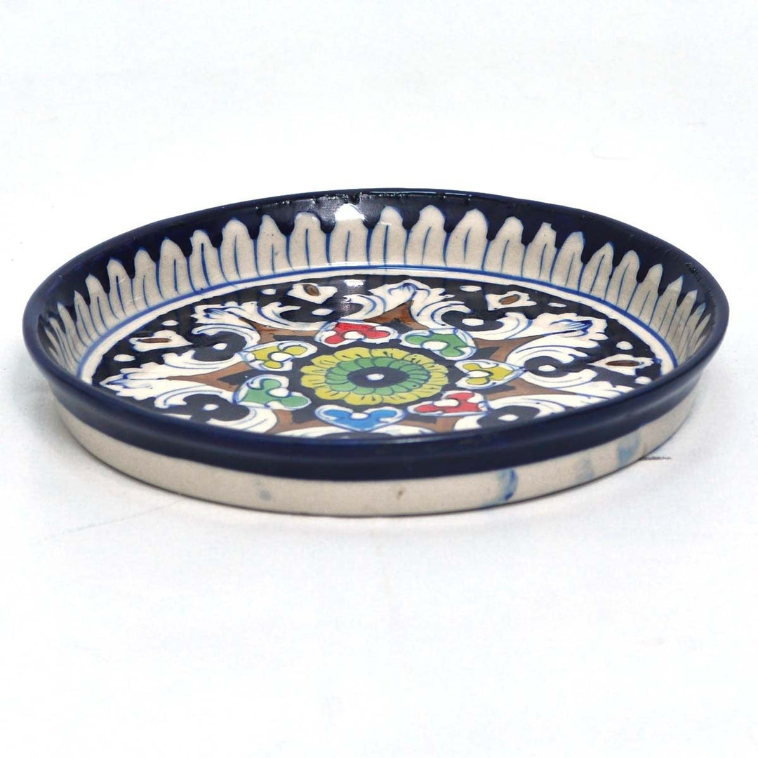 Round Dish-Blue pottery | Home Décor | Waseeh Pakistan