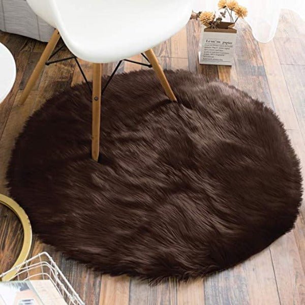 Round Furry Rugs (4&