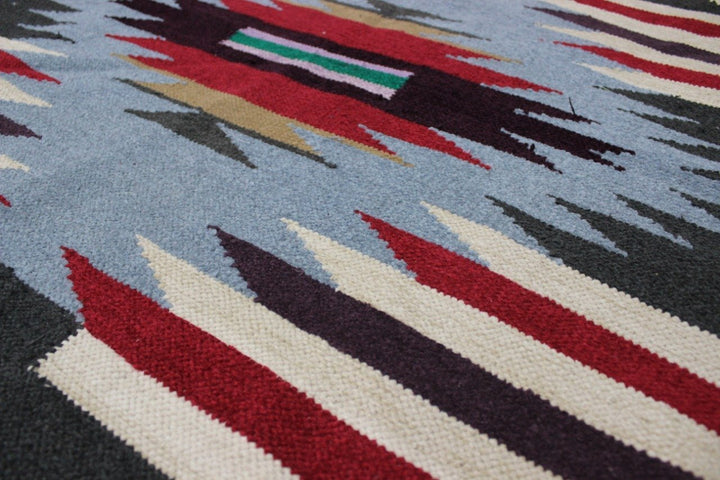 Round Geometric - Hand-woven Woolen Rug - Round Large - 4&