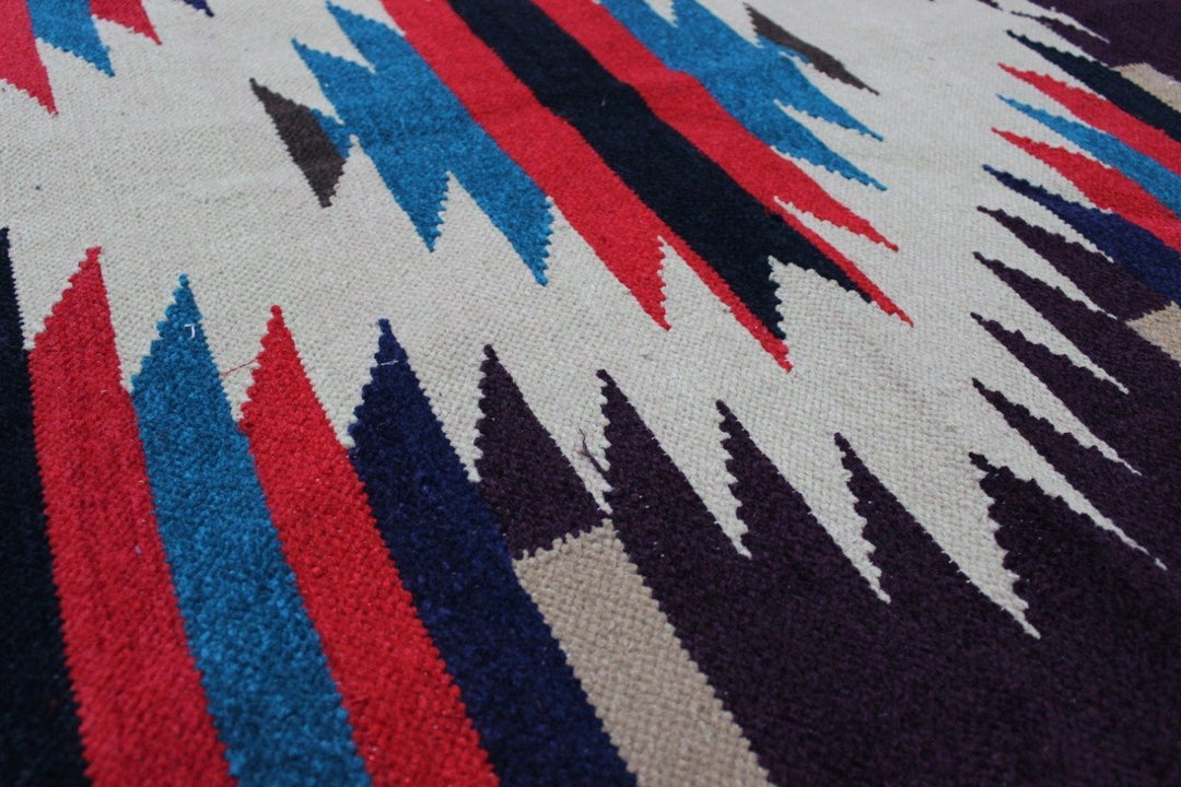 Round Geometric - Hand-woven Woolen Rug - Round Large - 4&