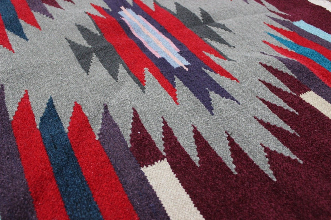 Round Geometric - Hand-woven Woolen Rug - Round Large - 4&