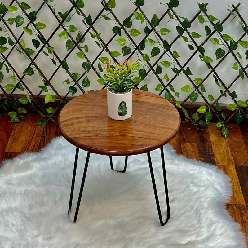 Round Sterling Bedroom Lounge Living Drawing Room Tables (Shisham Wood) | Furniture | Waseeh Pakistan