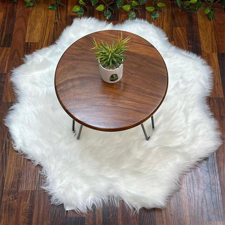 Round Sterling Bedroom Lounge Living Drawing Room Tables (Shisham Wood) | Furniture | Waseeh Pakistan
