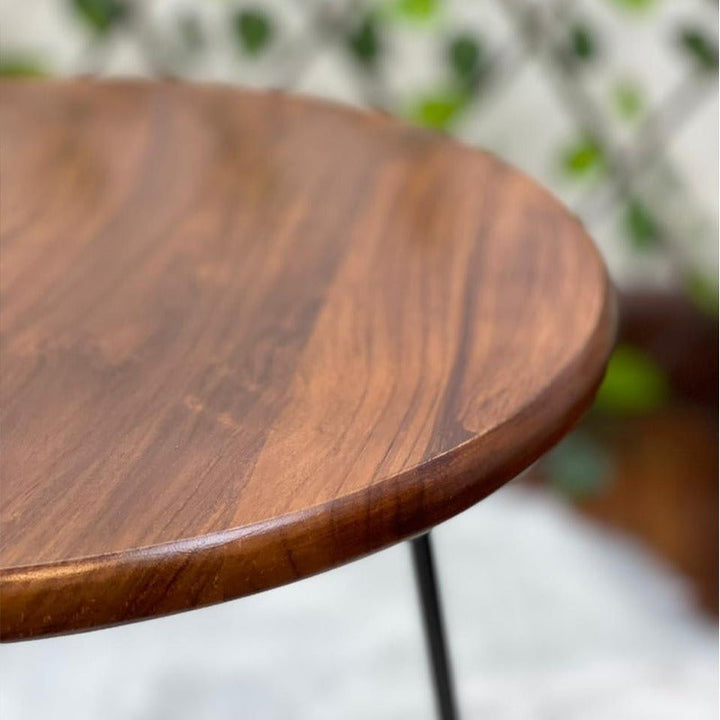 Round Sterling Bedroom Lounge Living Drawing Room Tables (Shisham Wood) | Furniture | Waseeh Pakistan