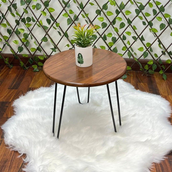 Round Sterling Bedroom Lounge Living Drawing Room Tables (Shisham Wood) | Furniture | Waseeh Pakistan