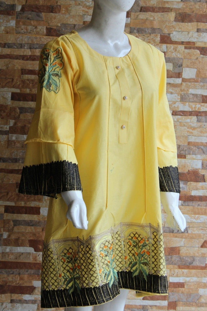 Royale Blue - Yellow - Orange - Lawn Fabric - Ladies | Fashion Point | Waseeh Pakistan