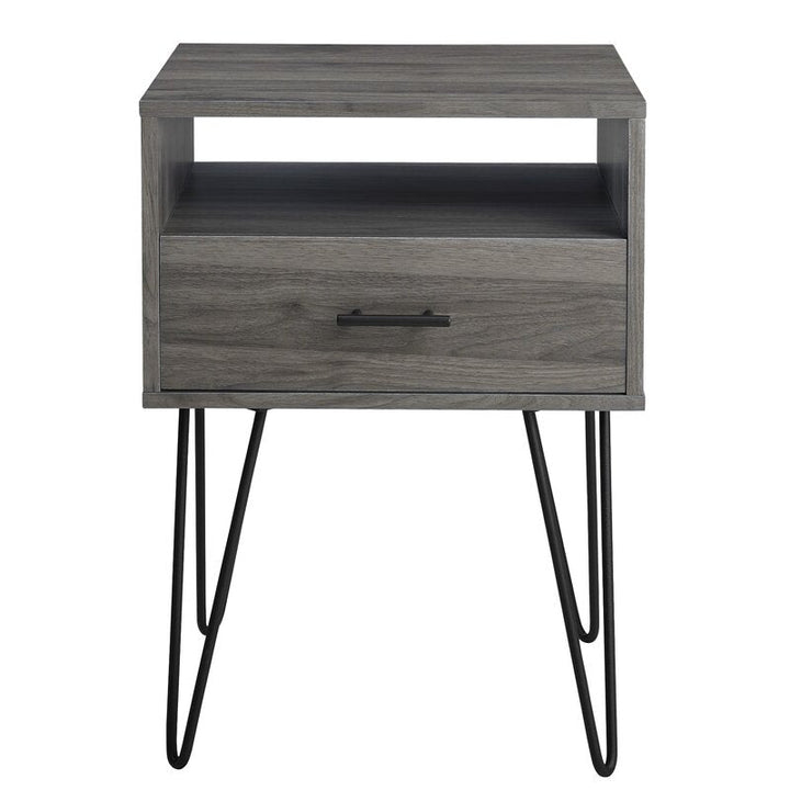 Rustic Living Lounge Coffee Center Side Hairpin Side Table (Greyish Cloud) | Furniture | Waseeh Pakistan