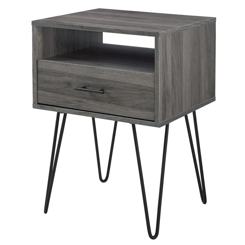 Rustic Living Lounge Coffee Center Side Hairpin Side Table (Greyish Cloud) | Furniture | Waseeh Pakistan