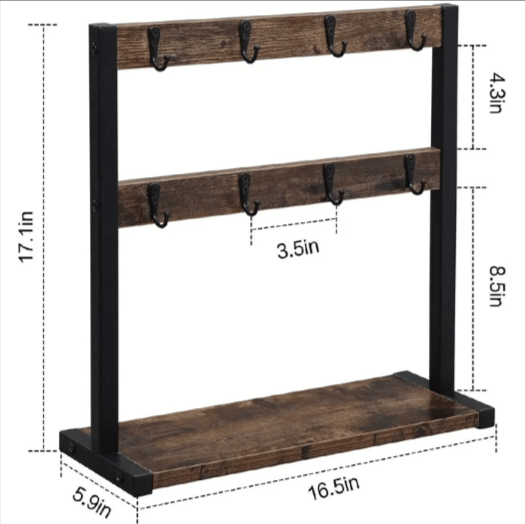 Rustic Tea Cup Organizer Rack | Not Sale FB | Waseeh Pakistan