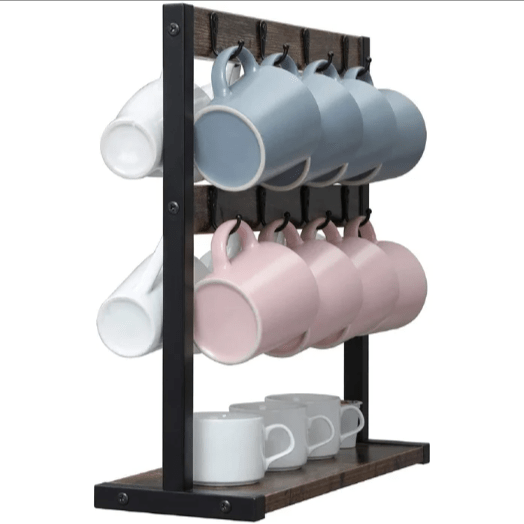 Rustic Tea Cup Organizer Rack | Not Sale FB | Waseeh Pakistan