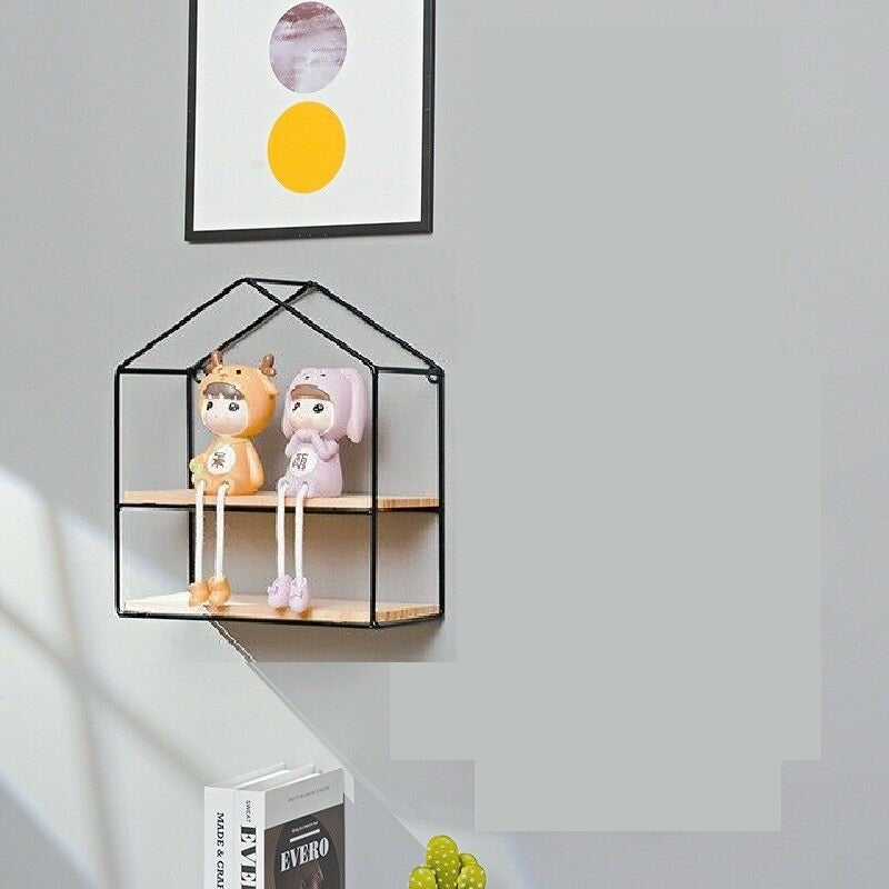 Wall-Mounted "Cottage" Floating Metal Storage Frame Shelve Decor - waseeh.com