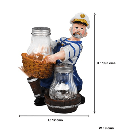 Salt &amp; Pepper Set ("Sailor on the Roll" Style) | kitchen item | Waseeh Pakistan