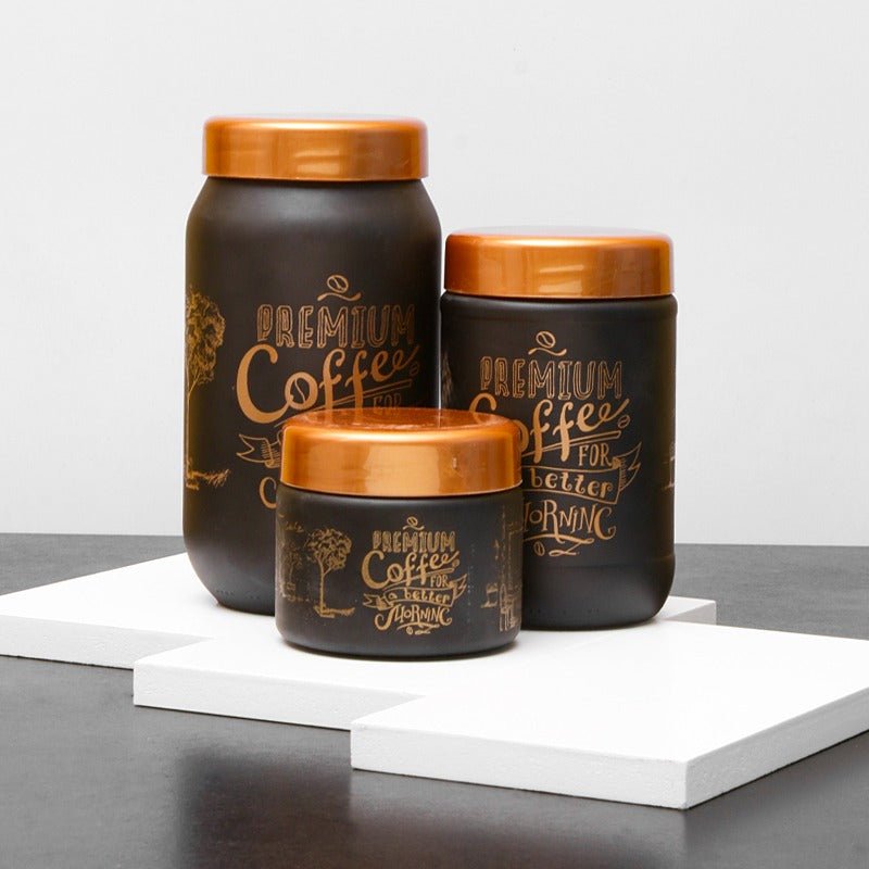 Sarina Coffee Jar (Set of 3) | kitchen item | Waseeh Pakistan