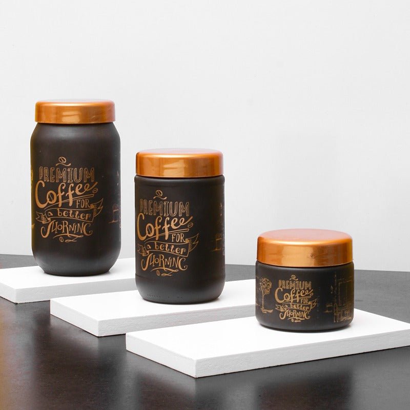 Sarina Coffee Jar (Set of 3) | kitchen item | Waseeh Pakistan