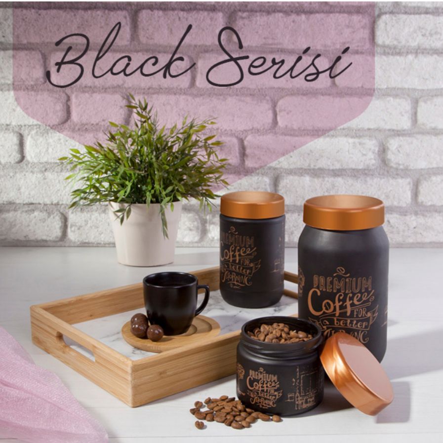 Sarina Coffee Jar (Set of 3) | kitchen item | Waseeh Pakistan