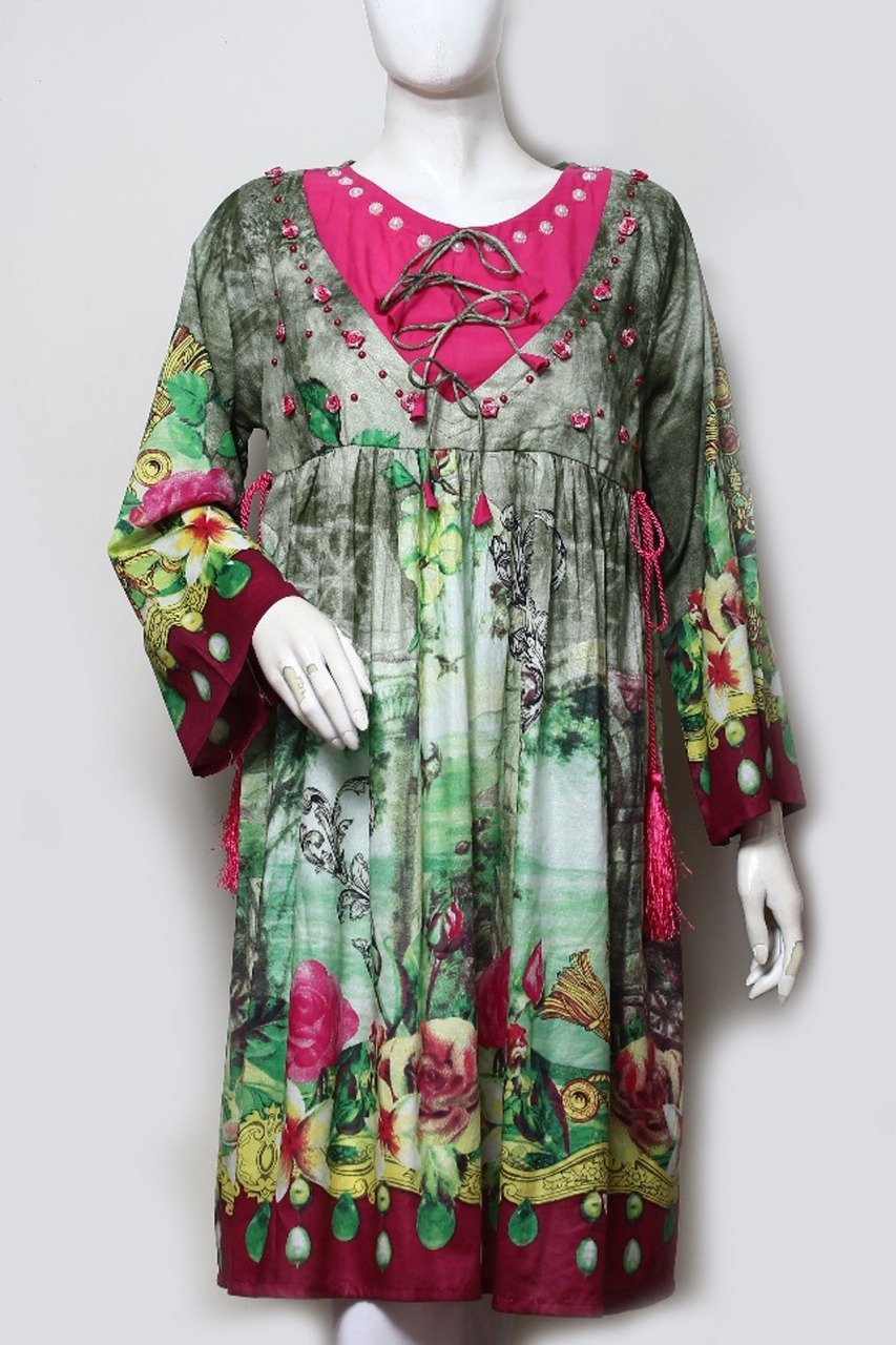 Sea Green / Grapes - Lawn Fabric - Ladies | Fashion Point | Waseeh Pakistan