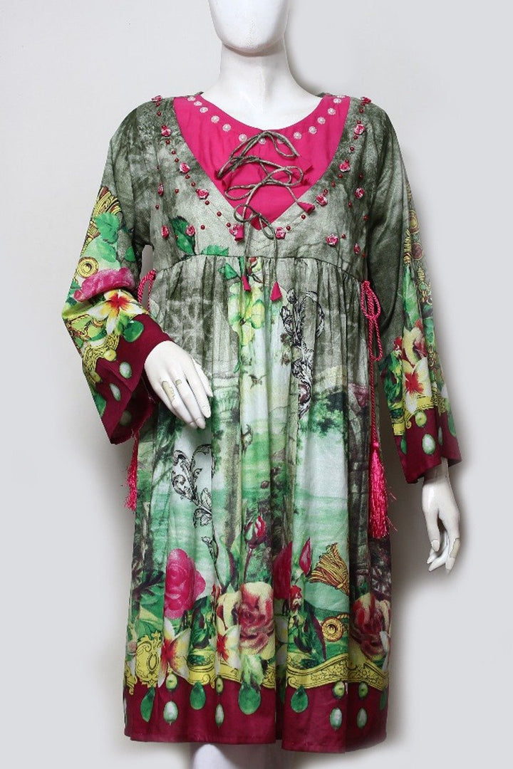 Sea Green / Grapes - Lawn Fabric - Ladies | Fashion Point | Waseeh Pakistan