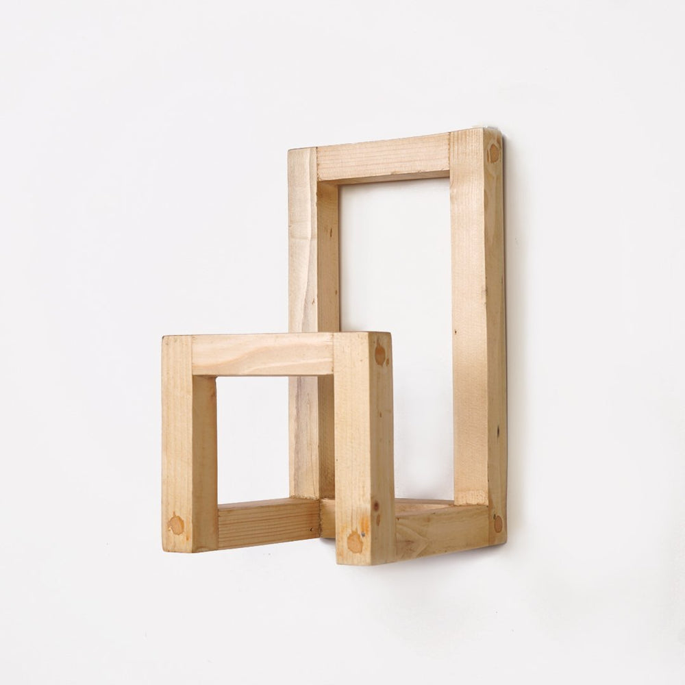 Serpentine Solid Wood Book Organzier Floating Shelve Decor | Not Sale FB | Waseeh Pakistan