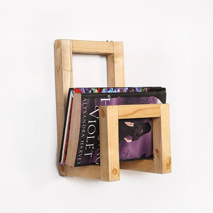 Serpentine Solid Wood Book Organzier Floating Shelve Decor | Not Sale FB | Waseeh Pakistan
