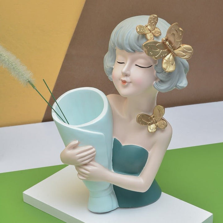 Short Hairy Bucket Girl | Home Décor | Waseeh Pakistan