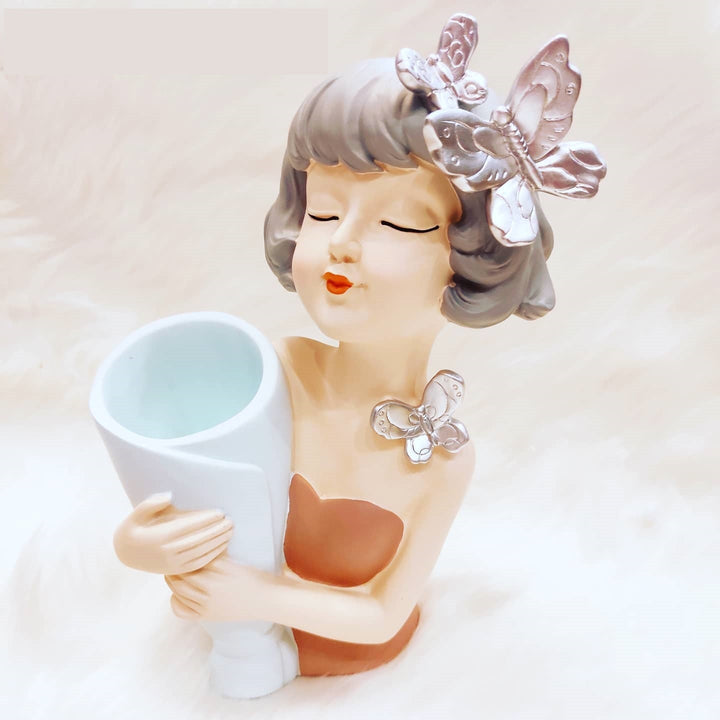 Short Hairy Bucket Girl | Home Décor | Waseeh Pakistan