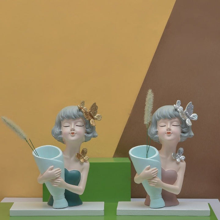Short Hairy Bucket Girl | Home Décor | Waseeh Pakistan