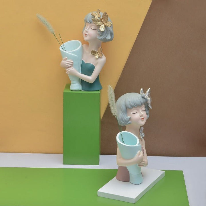 Short Hairy Bucket Girl | Home Décor | Waseeh Pakistan