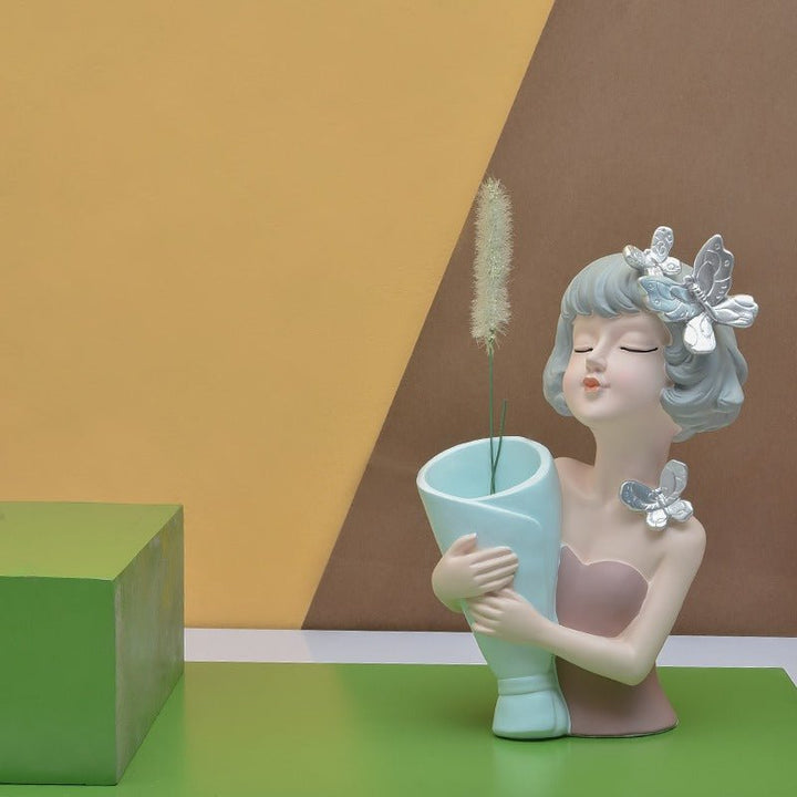 Short Hairy Bucket Girl | Home Décor | Waseeh Pakistan