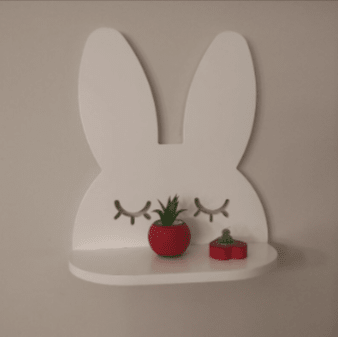 Shy Rabbit Girls Kids Bedroom Floating Organizer Shelve Decor | Furniture | Waseeh Pakistan