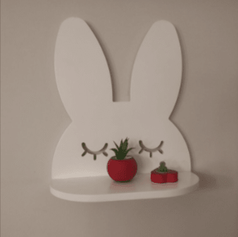 Shy Rabbit Girls Kids Bedroom Floating Organizer Shelve Decor | Furniture | Waseeh Pakistan