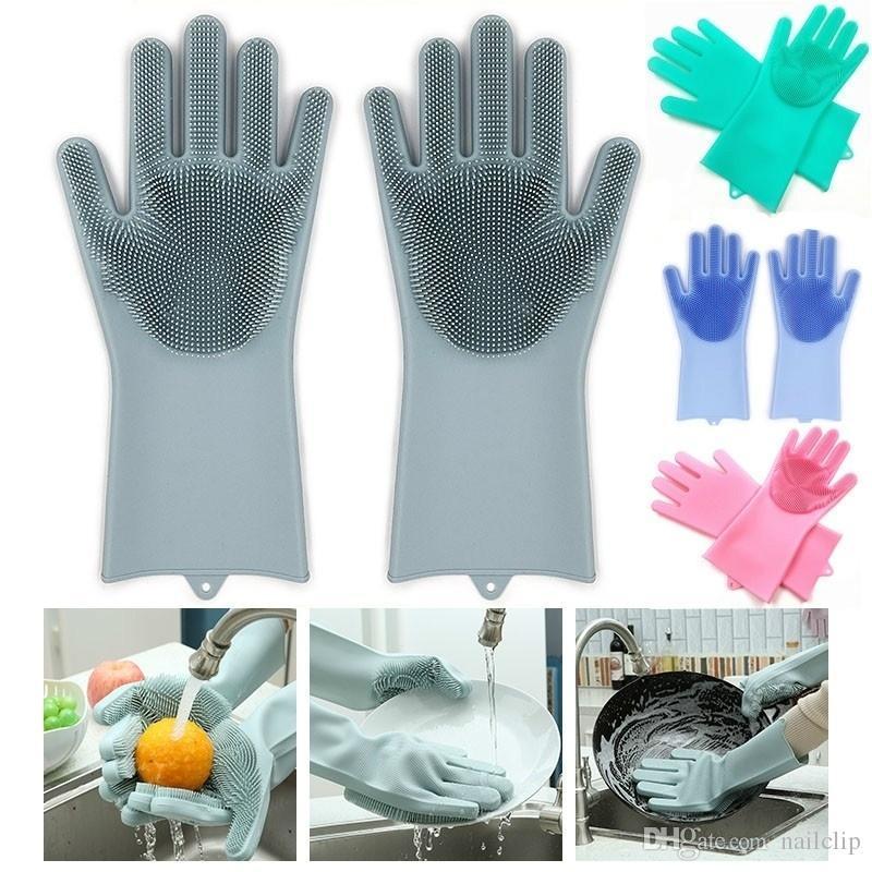 Silicone Dish Washing Gloves with Free Sink Organizer | kitchen item | Waseeh Pakistan