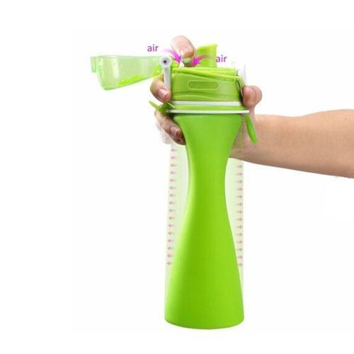Silicone Foldable Sports Water Bottle - 750ML | kitchen item | Waseeh Pakistan