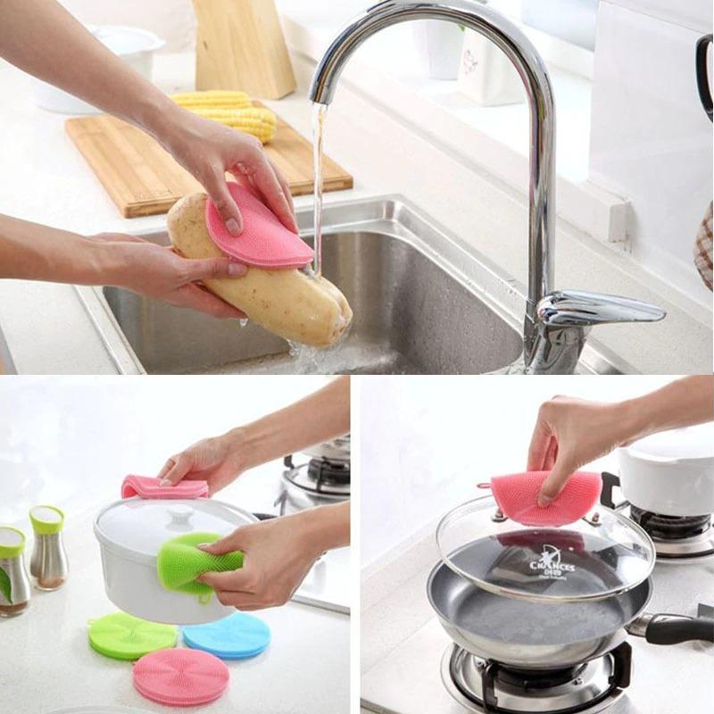 Silicone Kitchen Bathroom Sponge Pads | kitchen item | Waseeh Pakistan
